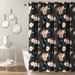 Lush Decor Vintage Paris Rose Butterfly Script Shower Curtain