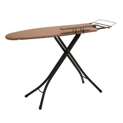 Household Essentials 4-Leg Ironing Station with Sleeve Board and Iron Rest Hanger Bar - 49.0"L x 18.0"W x 38.0"H