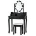 Vanity Table Set Makeup Dressing Table with 10 LED Lights