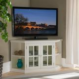 Leick Home Solid Wood Mission Oak Two Door Corner TV Stand