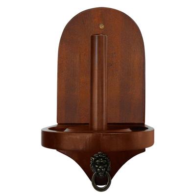 Hathaway Premier Wall-Mounted Cone Chalk Holder - Walnut Finish