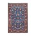 Shahbanu Rugs Blue Vintage Persian Qum Full Pile Exc Condition Hand Knotted Oriental Rug (4'8" x 7'0") - 4'8" x 7'0"