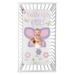 Butterfly Collection Girl Photo Op Fitted Crib Sheet - Pink and Purple Floral Flower Garden Kisses