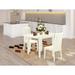 East West Furniture Dining Set- a Rectangle Dining Table with Dropleaf and Kitchen Chairs, Linen White (Pieces Option)