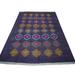 Shahbanu Rugs Purple Geometric Design Colorful Afghan Baluch Hand Knotted Pure Wool Oriental Rug (5'10" x 7'8") - 5'10" x 7'8"