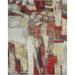 N Natori 24-Seven Outdoor/Indoor Abstract Multi/Red/Off-White Area Rug