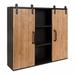 Kate and Laurel Samuels Decorative Sliding Two Door Wall Cabinet - 30x7.25x27.5