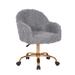 Porthos Home Quiana Shaggy Upholstered Swivel Office Chair