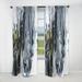 Designart 'White, grey and White Marble Acrylic' Mid-Century Modern Blackout Curtain Single Panel