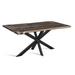 RUBAN 104 Solid Wood Dining Table - Rustique Oak/Black