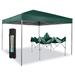 PHI VILLA 10 x 10ft Portable Pop Up Canopy Event & Party Tent, 100 Sq. Ft of Shade (Blue, Green, White)