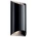 Kichler Lighting Wesley 2-Light LED Outdoor Wall Light Black