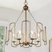 Luray Mid-century Modern Chandelier 6-light Drum Pendant For Kitchen Island Foyer Dining Room - D21'' x H83.5''