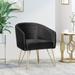 Grelton Modern Glam Velvet Club Chair with Hairpin Legs by Christopher Knight Home - 27.50" L x 24.50" W x 31.00" H