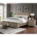 Nahkohe Transitional Grey Wood 2-Piece Storage Sleigh Bedroom Set with USB Port by Furniture of America