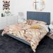 Designart 'Golden Marble II' Mid-Century Modern Duvet Cover Comforter Set