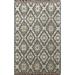 Geometric Moroccan Oriental Wool Area Rug Hand-Knotted Carpet - 5'3" x 7'11"