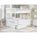 Columbia Full over Full Bunk Bed with 2 Drawers in White