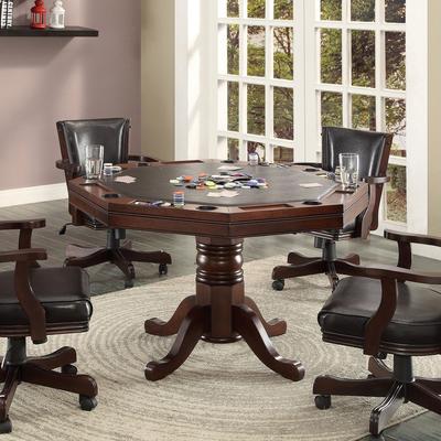 Gary Traditional Cherry Solid Wood Poker Table by Furniture of America