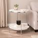 SEI Furniture Henderson Round Faux Marble Side Table