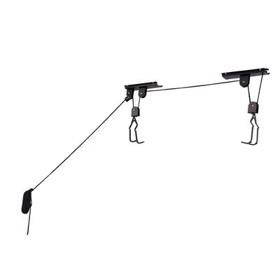 Bike Hanger - Overhead Hoist Pulley System with 100lb Capacity for Bicycles or Ladders - Garage Ceiling Storage by Rad Sportz