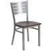 Slat Back Metal Restaurant Chair - 16.5"W x 19"D x 33.5"H