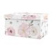 Sweet Jojo Designs Pink and Grey Rose Flower Watercolor Floral Collection Girl Kids Fabric Toy Bin Storage