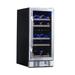 NewAir 15” Built-in 29 Bottle Dual Zone Compressor Wine Fridge, Quiet Operation