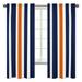 Sweet Jojo Designs Stripe Collection Navy Blue/Orange/White Curtain Panel Pair - 42 x 84 - 42 x 84