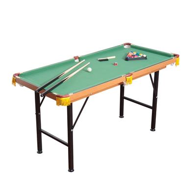 HomCom 55 in Realistic Fleece Compact Lightweight Foldable Pool Billiards Table