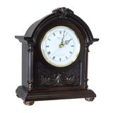 Bedford Clock Collection Decorative Wood Half Circle Mantel Clock