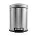 Innovaze 1.32 Gal./3 Liter Stainless Steel Round Step-on Trash Can for Bathroom and Office