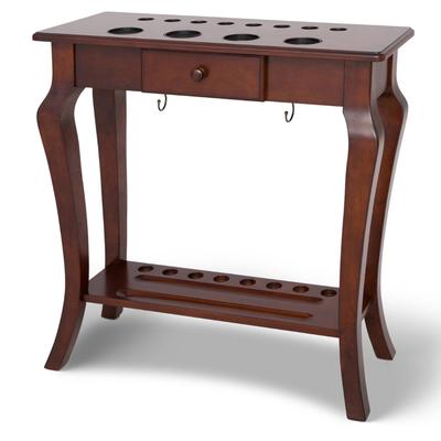 Hathaway Deluxe 30-in Floor Billiard Cue Rack Walnut Finish