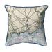 Kennebunckport, ME Nautical Map Small Pillow 12x12