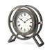 Gaston Black Metal Rotating Table Clock - 11.8L x 3.1W x 11.4H