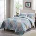 3-Piece Printed Reversible Bedding Quilt Set