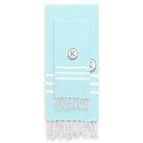 Authentic Hotel and Spa 100% Turkish Cotton Personalized Alara Pestemal Beach and Hand Towel Set