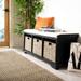 SAFAVIEH Lonan Black/ White Storage Bench - 47" x 16.1" x 19.9"