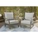 Signature Design by Ashley Visola Outdoor Poly All Weather Lounge Chair with Cushion Set of 2