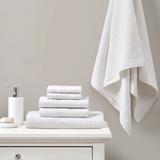 Madison Park Spa Waffle Cotton Waffle Jacquard Antimicrobial Bath Towel 6 Piece Set