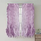 Sweet Home Collection Waterfall Ruffled 63 Inch Single Curtain Panel - 63"x50"