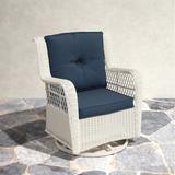 Rio Vista Outdoor Wicker Swivel Glider Chair with Cushions