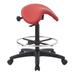 Backless Stool with Height-adjustable Saddle Seat