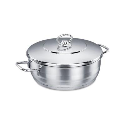 Korkmaz Classic 18/10 Stainless Steel Dutch Oven Covered Stockpot Cookware Induction Compatible Oven Safe 16 Quart