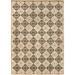 Hand-knotted Beige Contemporary Geometric Square Rochelle Wool Area Rug - 9' x 13' - 9' x 13'