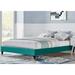 Millbury Modern Green Velvet Upholstered Full Size Platform Bed Frame