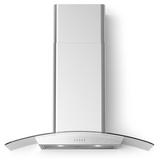 Forte CORTIVO36 36" Cortivo Wall Mount Glass Canopy Range Hood with 560 CFM, LED Lighting, Mesh Filters, in Stainless Steel