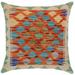 Bauhaus Eryn Hand-Woven Turkish Kilim Pillow 18 in. x 19 in.