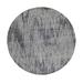 Shahbanu Rugs Gray Fine jacquard Hand Loomed Modern Round Wool and Art Silk Oriental Rug (5'9" x 5'9") - 5'9" x 5'9"