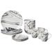 American Atelier Marble Coupe 16-Piece Dinnerware Set